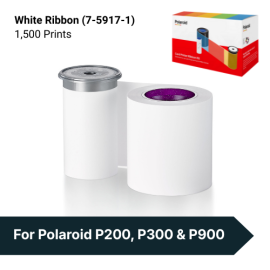 7-5917-1 – Polaroid White Ribbon for P200, P300 & P900, 1500 Prints